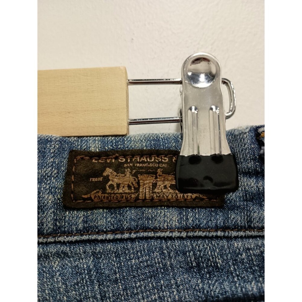 VTG Y2K Levi's Platinum Flare Jeans Womens Size 4 Medium Blue‎ Low Rise BOHO - Picture 4 of 11